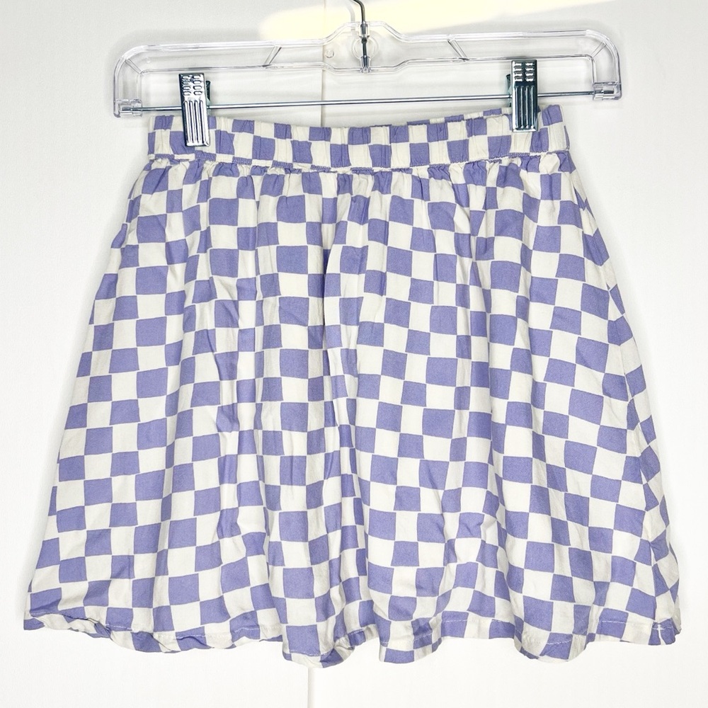 Hanna Andersson Cheerful Checkerboard Skirt Sweet Lavender